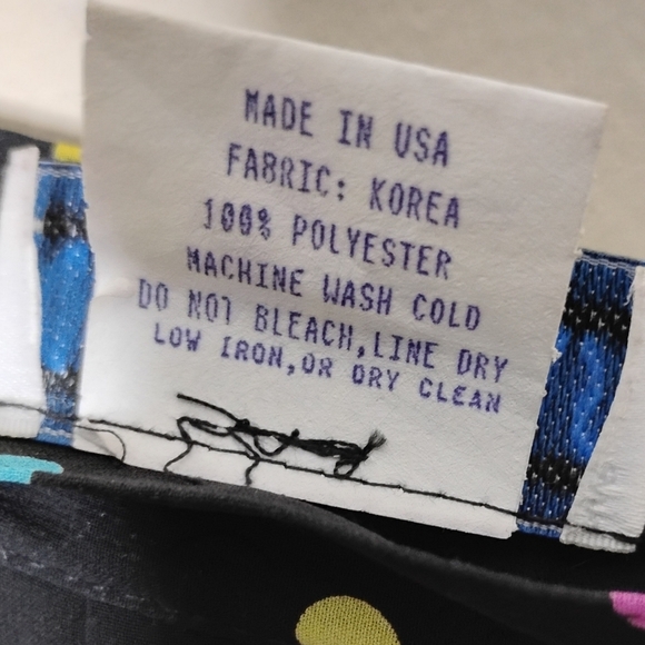 Vintage 80s Central Falls Polka Dot Skirt 6 New Wave Retro Chiffon Side Slit - Picture 11 of 11